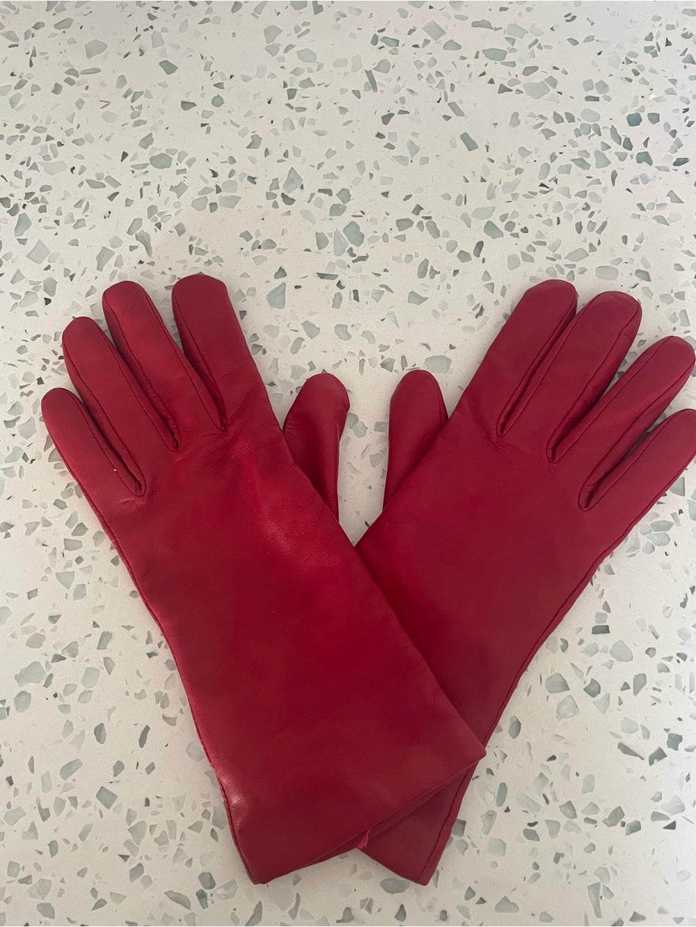 Preston & York Women's Red Leather Gloves